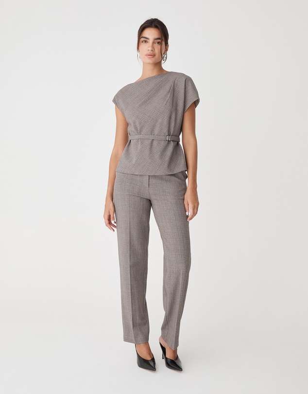 Forcast - Loretta Straight Check Pants