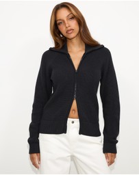 Dazie - Ada Zip Through Knit Jacket