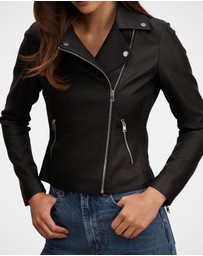 Forever New - Betty Faux Leather Biker Jacket