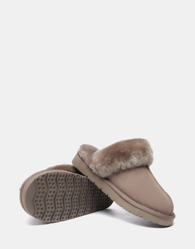 EVERAU - Australian Shepherd Ugg Muffin Slipper Special Cow Suede Upper House Shoes