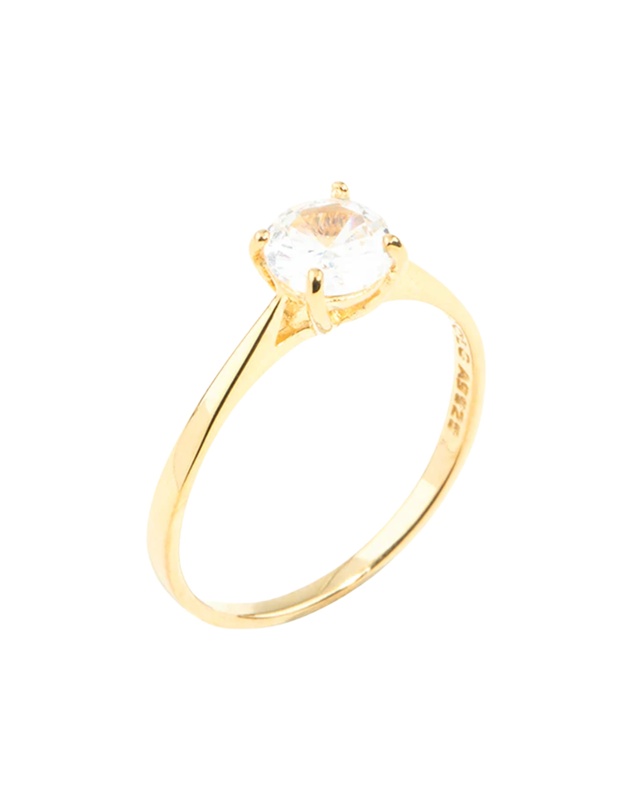 Lovisa - Gold Plated Sterling Silver Round Engagement Ring