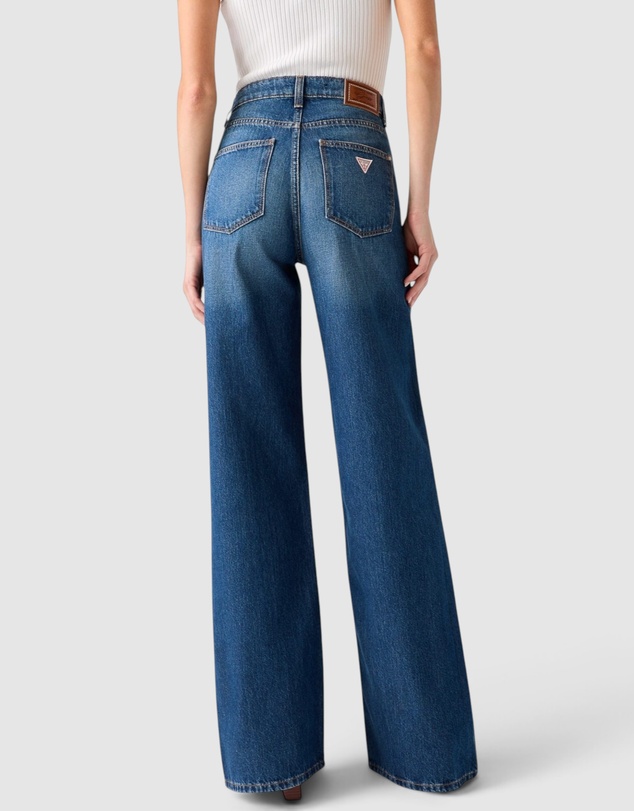 GUESS - High-Rise Palazzo Wide Leg Jeans
