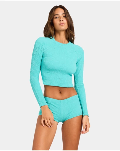 Roxy - Womens Coral Cove Long Sleeve Cropped Rashguard