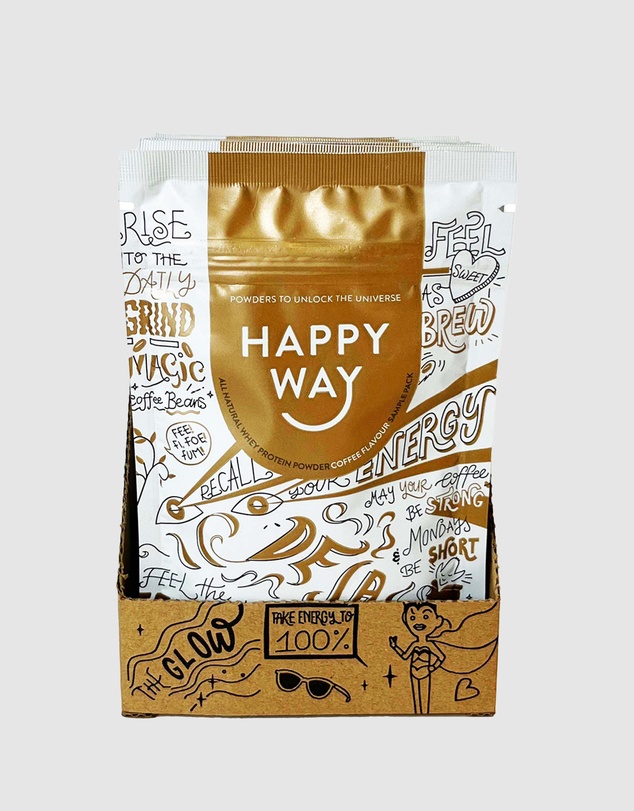 Happy Way - Deja Brew Coffee Whey Protein Powder 6 Sample Packs