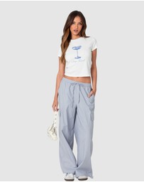 EDIKTED - Phoenix Linen Look Cargo Pants