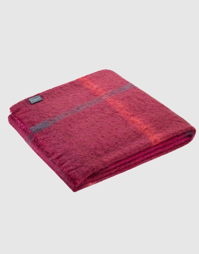 St Albans - Mohair Throw Bordeaux