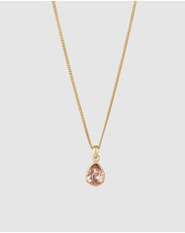 Elli Jewelry - Necklace Crystal Drop 925 Sterling Silver Gold-Plated