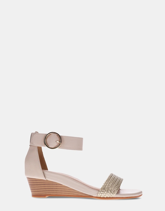 Mia Vita - Nasia Wedge Sandal - Beige