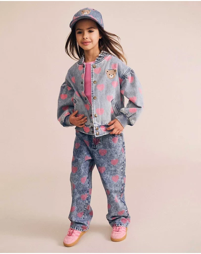 Huxbaby - Dreamy Denim Hearts Jeans - Babies-Kids