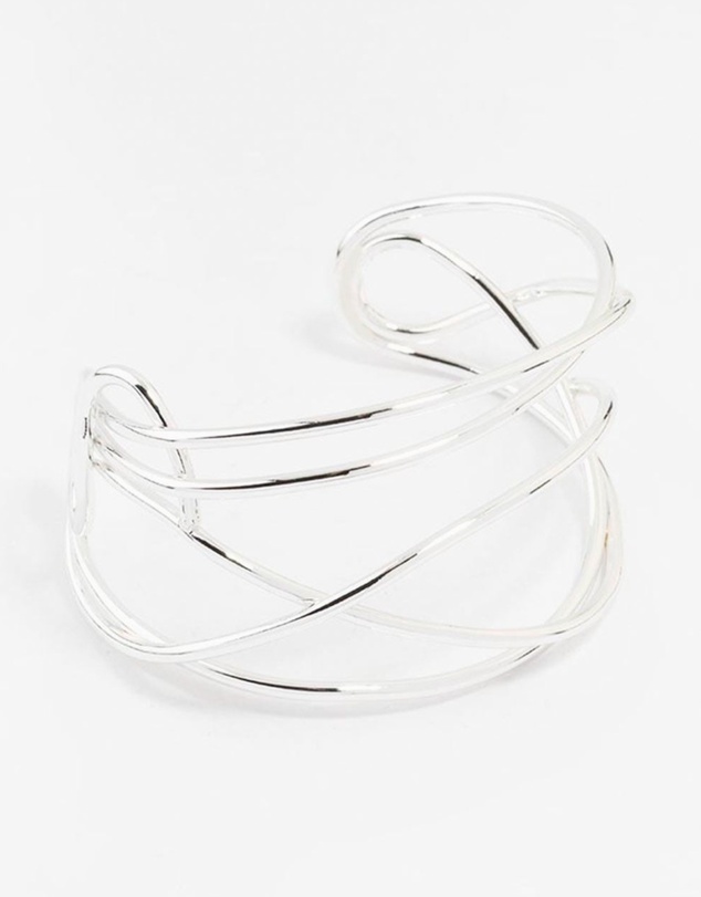 Lovisa - Silver Plated Organic Wire Cuff Bracelet