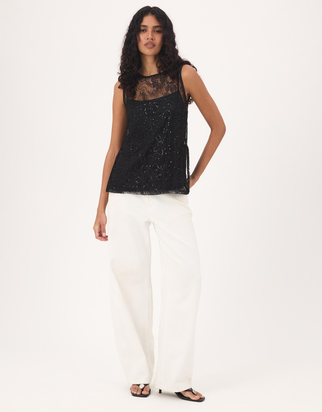 Atmos&Here - Dana Sequin Tunic Top With Removable Cami