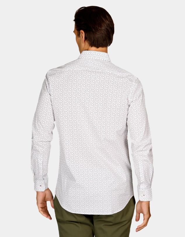Brooksfield - Abstract Print Reg Fit Business Shirt