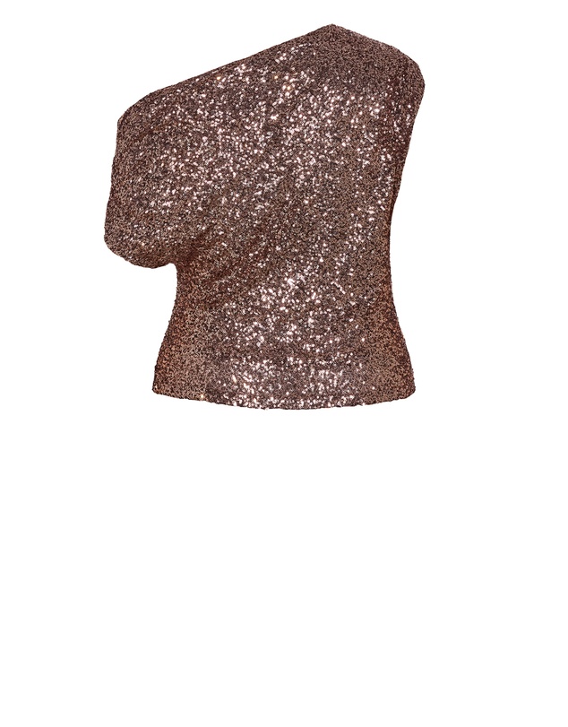 City Chic - Plus size Adorn Sequin Top - gold