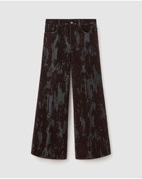 M.N.G - Wide-Leg Devoré Jeans