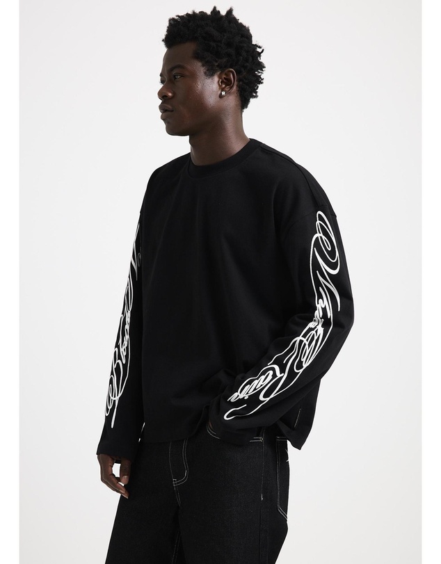 Black Noise White Rain - Control Long Sleeve Tee