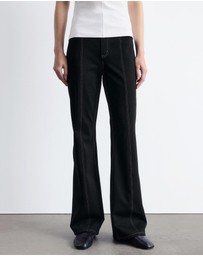 & Other Stories - Flared Topstitched Trousers