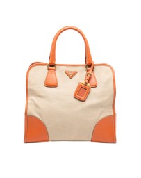Pre-Loved by Azura Reborn - Pre-Loved Saffiano Trimmed Canvas Canapa Satchel