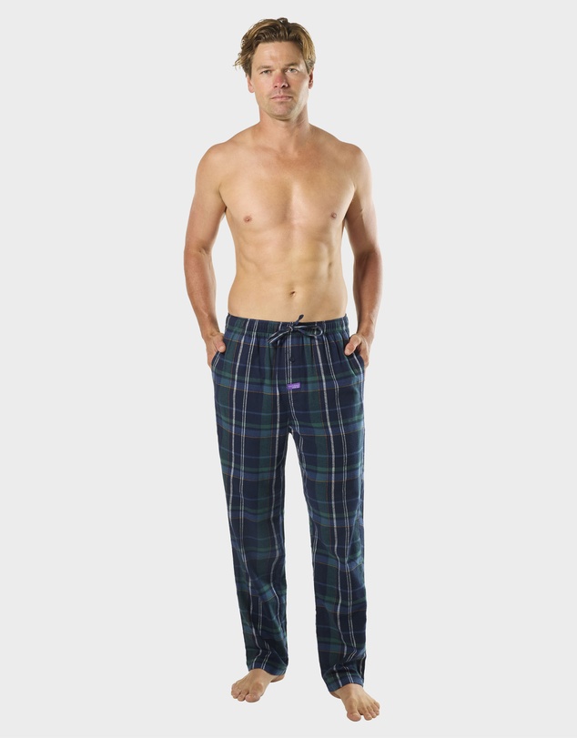 Mitch Dowd - Mens Ice Tea Flannel Sleep Pants - Mid Blue