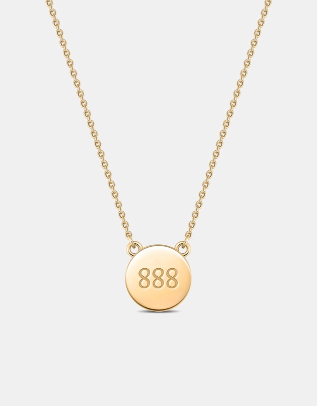 Mestige - Angel Number Necklace 888 - 18K Gold Plated