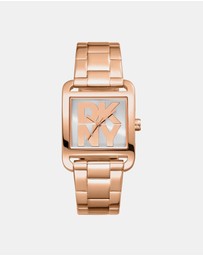 DKNY - Iconic City Maxi Rose Gold Stainless Steel 29x37mm Watch
