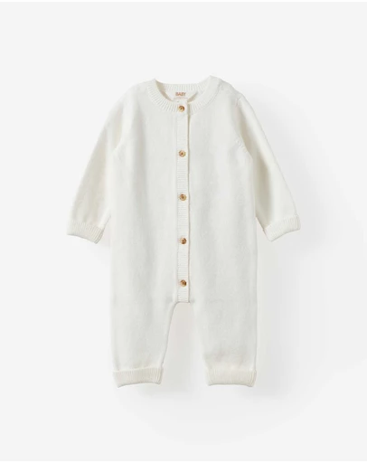 Cotton On Kids - Baby Organic Blend Knit Long Sleeve Romper