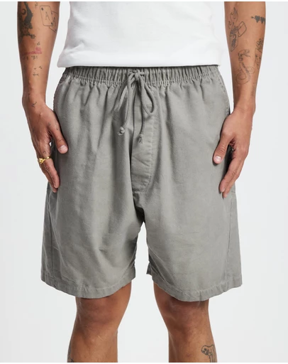 Surrounded By Ghosts - The Obsidian Linen Drawstring Shorts