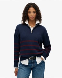 Superdry - Cotton Half Zip Knit