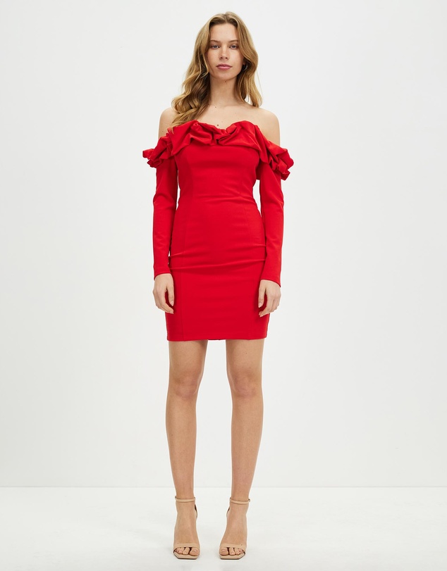 Romance by Honey and Beau - Aria Off Shoulder Dress