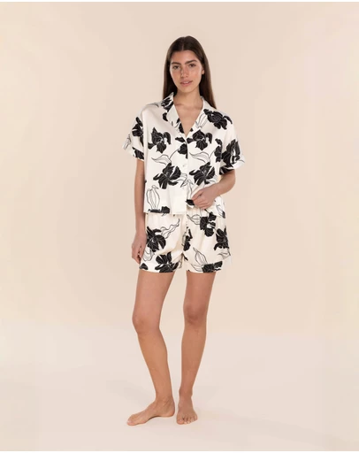 Gingerlilly - Freya Recycled Silky Satin Short Set