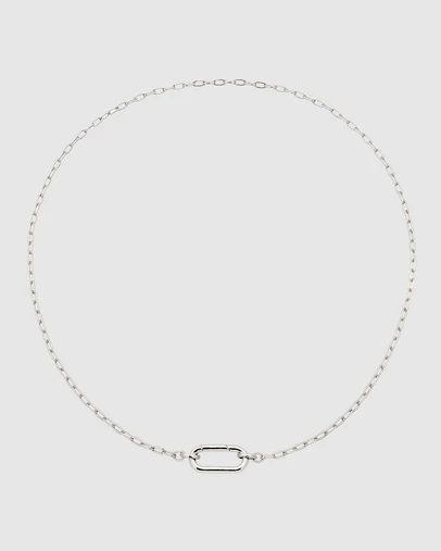 Elli Jewelry - Carabiner Paperclip Chain Necklace in 925 Silver