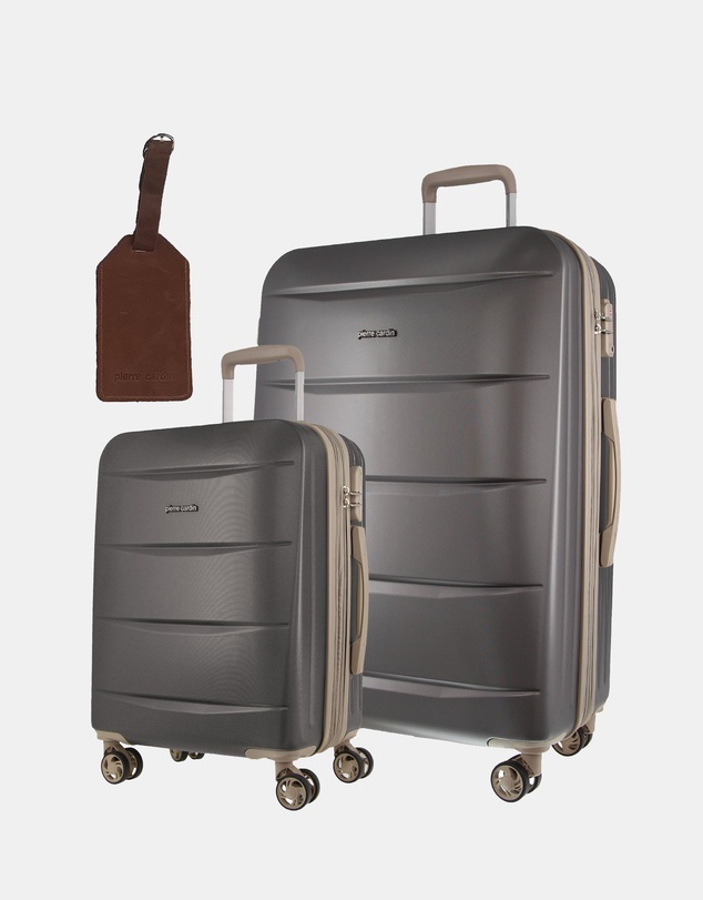 Pierre Cardin - Pierre Cardin Musee Large and Cabin Bundle 2-Piece Set + Luggage Tag