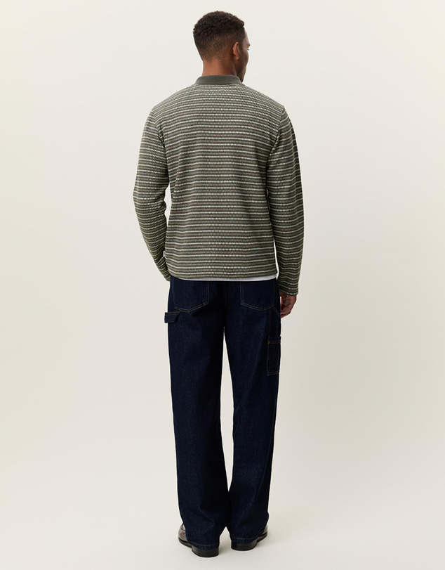 Les Deux - Knitted Stripe LS Polo