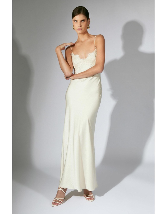 Bardot - Elisan Lace Satin Maxi Dress