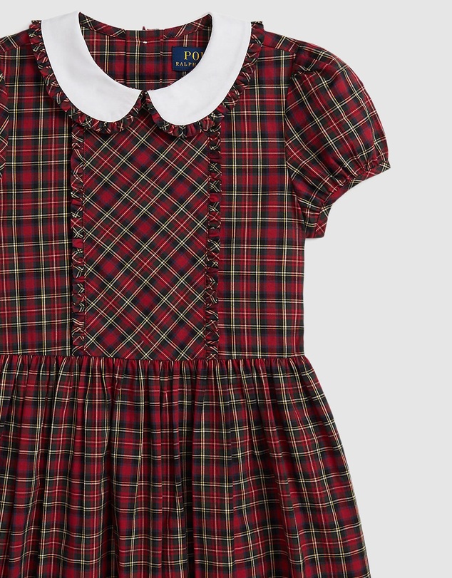 Polo Ralph Lauren - Plaid Ruffled Cotton Poplin Dress - ICONIC EXCLUSIVE - Kids