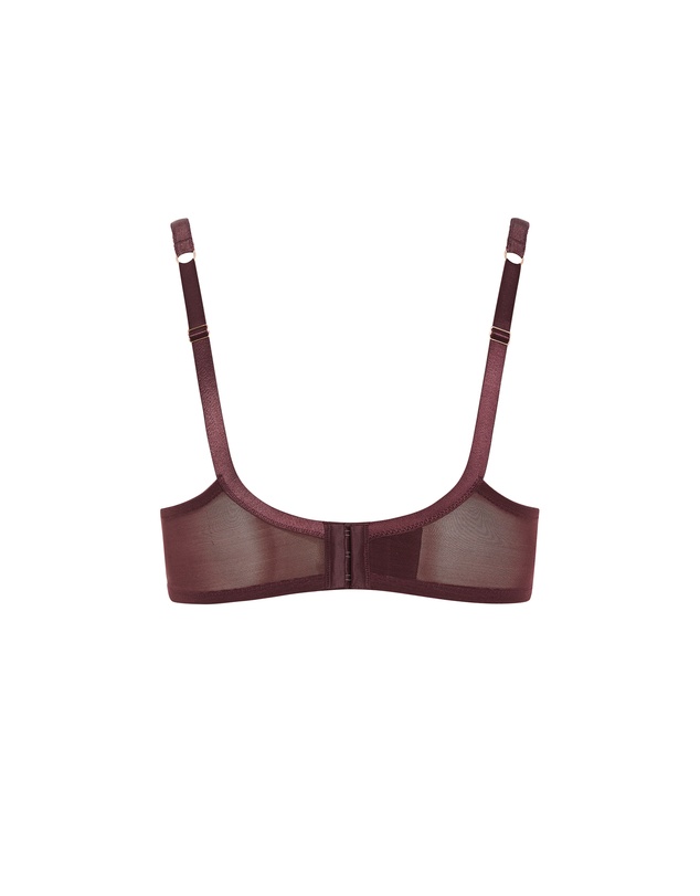 City Chic - Plus size Helena Underwire Bra - bordeaux