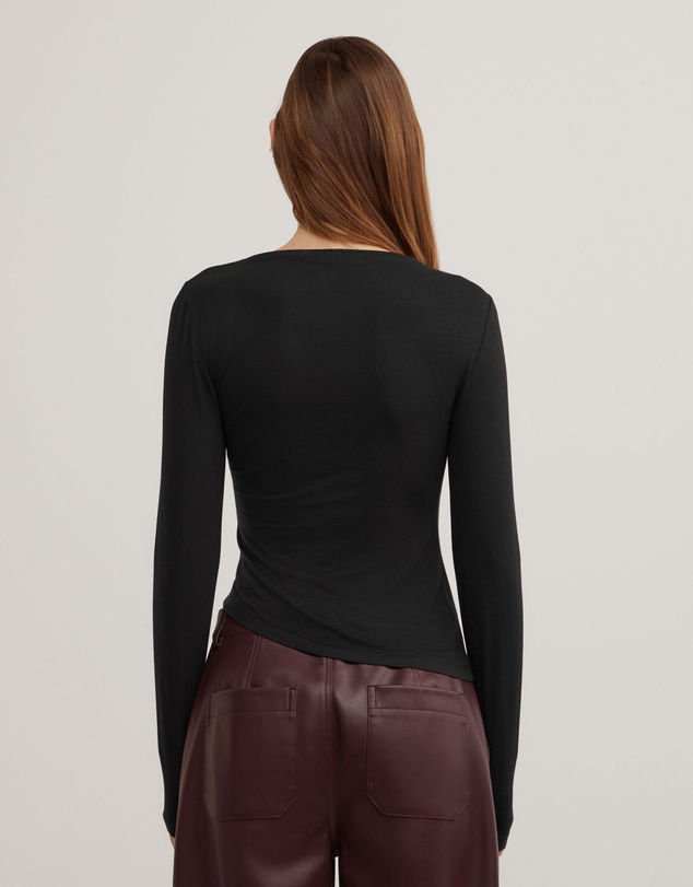 Witchery - Draped Jersey Long Sleeve Top