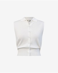 Forcast - Collins Collar Knit Top