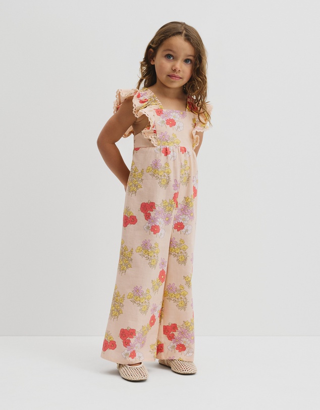 Country Road - Short Sleeve Printed Jumpsuit