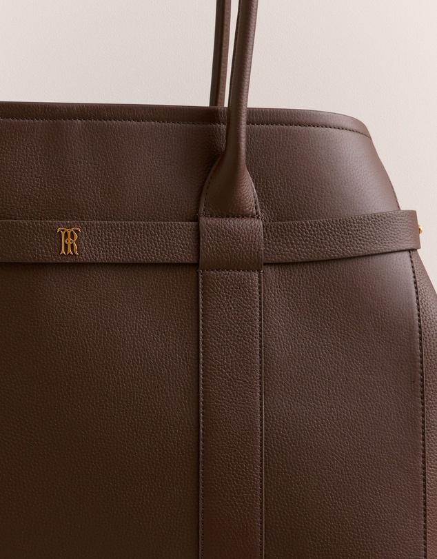 Trenery - Kalin Leather Tote in Chocolate