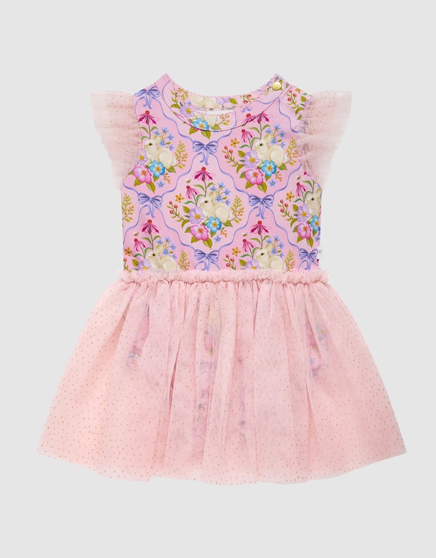 Fleur Harris - 'Bunnies & Bows' Dreamy Tutu Bodysuit Dress in Pink
