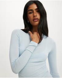 Cotton On - Sheer Layer Crew Long Sleeve Top