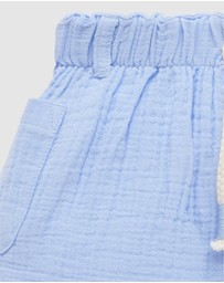 Purebaby - Crinkle Cotton Shorts -Kids-Babies