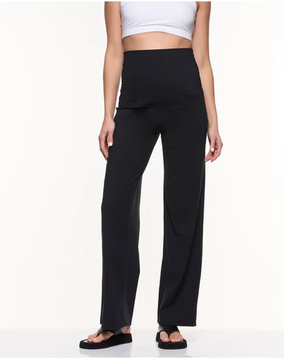 Soon Maternity - Wide Leg Overbelly Leggings