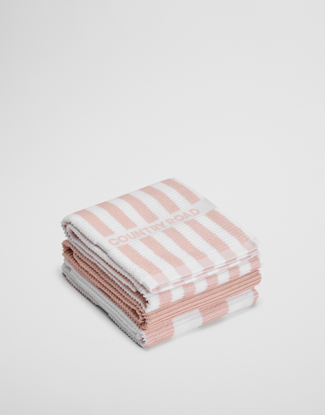 Country Road - Cr Stripe Australian Cotton Tea Towel Pack Of 3