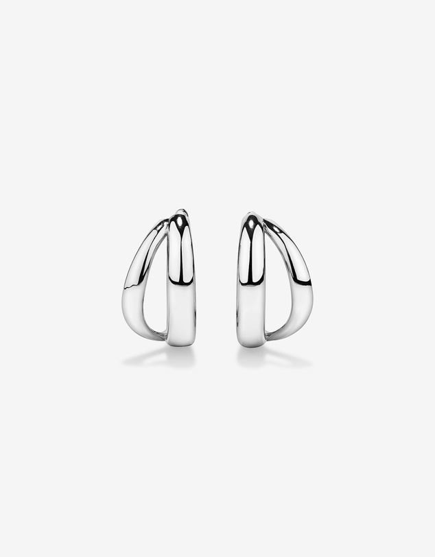 Michael Hill - Split Huggie Earrings in Sterling Silver