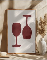 Olive et Oriel - Wine Time by Tara Royle Art Print