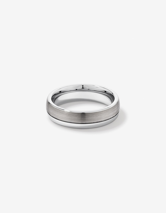 Michael Hill - 6mm Polished and Brushed Tungsten Wedding Band