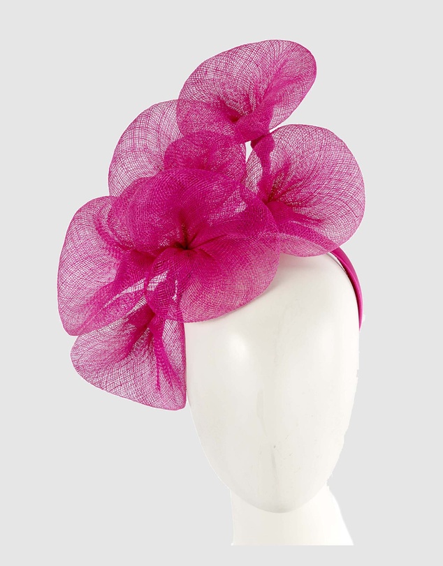 Max Alexander - Large Lilly Fuchsia Flower Fascinator