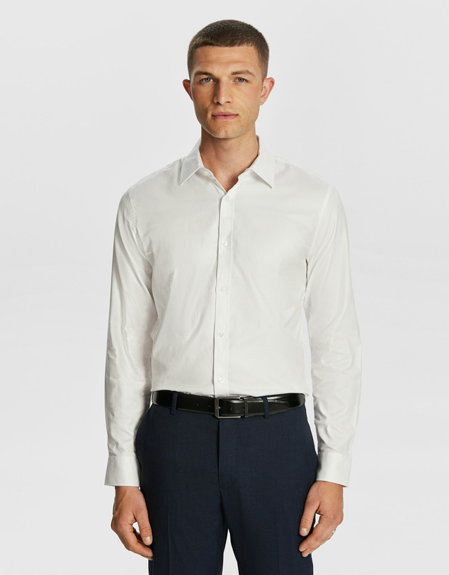 yd. - Maximum Two Ply Cotton Slim Dress Shirt