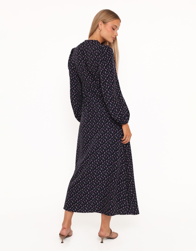 Petal & Pup - Tillie Long Sleeve Maxi Dress - Navy Tulip Floral